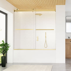 Altair Marcelo 60" W x 58" H By Pass Frameless Tub Door with Clear Glass