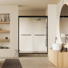 Altair Ennis 60" W x 76" H By Pass Framed Shower Door with Clear Glass