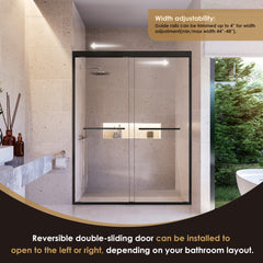 Altair Ennis 60" W x 76" H By Pass Framed Shower Door with Clear Glass