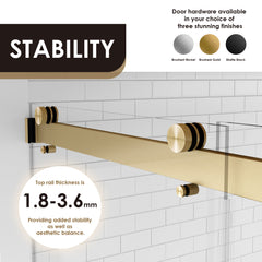 Altair Marcelo 60" W x 58" H By Pass Frameless Tub Door with Clear Glass