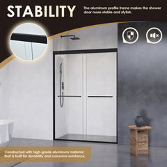 Altair Ennis 48" W x 76" H By Pass Framed Shower Door with Clear Glass