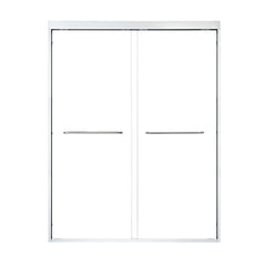 Altair Ennis 60" W x 76" H By Pass Framed Shower Door with Clear Glass - Polished Chrome