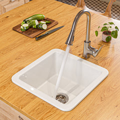 Alfi Square Gooseneck Pull Down Kitchen Faucet - Brushed Nickel