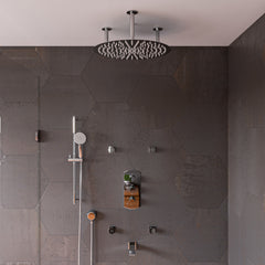 Alfi 20  Round Brushed Solid Ultra Thin Rain Shower Head - RAIN20R