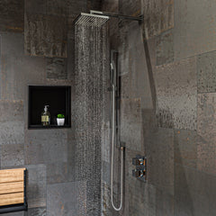 Alfi 16  x 16  Steel Square Single Shelf Shower Niche - ABNP1616