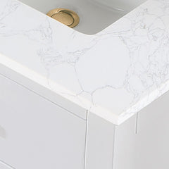Altair Gavino 72" Double Bathroom Vanity with Grain Engineered Stone Countertop - 557072