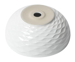 Alfi White 17  Decorative Round Vessel Above Mount Ceramic Sink - ABC909