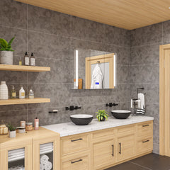 Alfi Black & White 15  Round Vessel Above Mount Ceramic Sink - ABC906