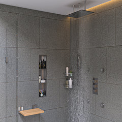 ALFI 3-Way Thermostatic Valve Shower Mixer Square Knobs - AB2801