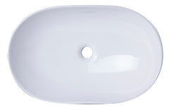 EAGO 23  OVAL CERAMIC ABOVE MOUNT BATHROOM BASIN VESSEL SINK - BA352