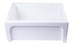 Alfi 24  White Arched Apron Thick Wall Fireclay Single Bowl Farm Sink - AB2418ARCH-W