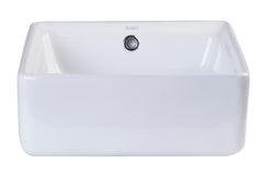 EAGO 15  SQUARE CERAMIC ABOVE MOUNT BATHROOM BASIN VESSEL SINK - BA130
