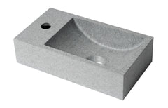 Alfi 16  Small Rectangular Solid Concrete Gray Matte Wall Mounted Bathroom Sink - ABCO108