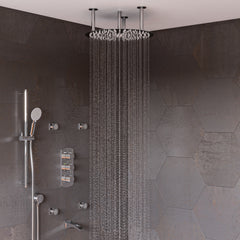 Alfi 20  Round Brushed Solid Ultra Thin Rain Shower Head - RAIN20R