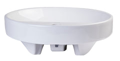 EAGO 18  ROUND CERAMIC ABOVE MOUNT BATHROOM BASIN VESSEL SINK - BA141