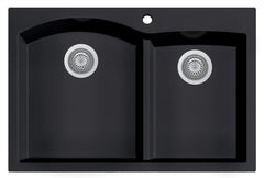 Alfi 33  Double Bowl Drop In Granite Composite Kitchen Sink - AB3320DI