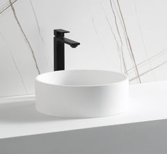 Alfi 15  Round White Matte Solid Surface Resin Sink - ABRS15R
