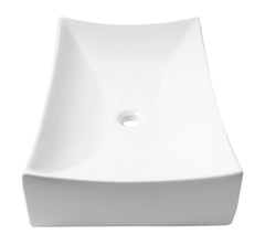 Alfi White 26  Fancy Rectangular Above Mount Ceramic Sink - ABC904