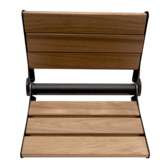 Alfi 17  Wide Foldable Teak Shower Seat with Backrest - ABS17