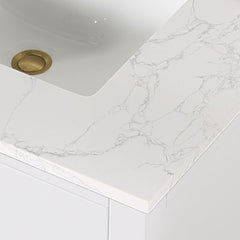 Altair Gavino 30" Single Bathroom Vanity with Grain White Engineered Stone Countertop - 557030
