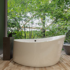 EAGO 66  Round Free Standing Acrylic Air Bubble Bathtub - AM2130