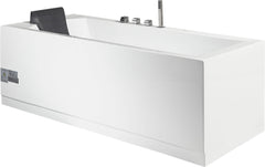 EAGO 6 ft Acrylic White Rectangular Whirlpool Bathtub w Fixtures - AM154ETL-R6