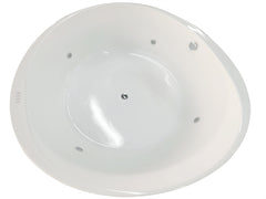 EAGO 66  Round Free Standing Acrylic Air Bubble Bathtub - AM2130