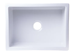 Alfi 24  White Arched Apron Thick Wall Fireclay Single Bowl Farm Sink - AB2418ARCH-W