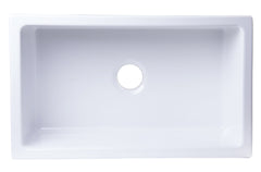 Alfi 30  White Arched Apron Thick Wall Fireclay Single Bowl Farm Sink - AB3018ARCH-W