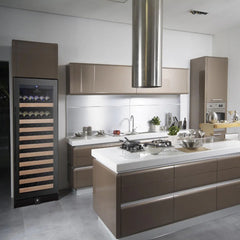 KingsBottle 100 Bottle Kitchen Wine Refrigerator Freestanding - KBU100WX-SS LHH - The Home Selection