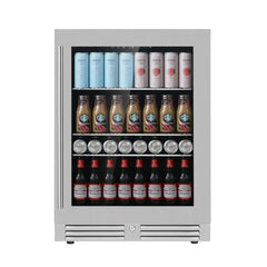 KingsBottle 24 Inch Under Counter LOW-E Glass Door Beer Fridge - KBU145BX - The Home Selection
