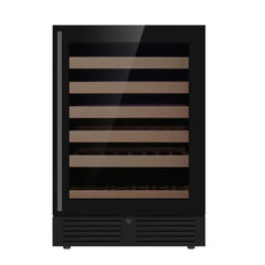 KingsBottle 24 Inch Under Counter LOW-E Glass Door Single Zone Wine Cooler - KBU145WX - The Home Selection