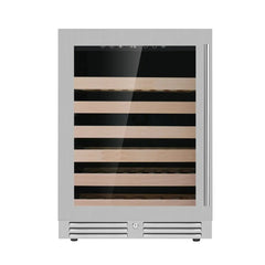 KingsBottle 24 Inch Under Counter LOW-E Glass Door Single Zone Wine Cooler - KBU145WX - The Home Selection