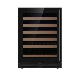 KingsBottle 24 Inch Under Counter LOW-E Glass Door Single Zone Wine Cooler - KBU145WX - The Home Selection