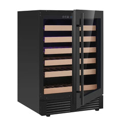 KingsBottle 24 Inch Under Counter LOW-E Glass Door Single Zone Wine Cooler - KBU145WX - The Home Selection