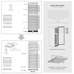 KingsBottle 24" Large Wine Refrigerator With Glass Door 164 Bottle - KBU170DX - The Home Selection