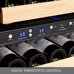 KingsBottle 24" Large Wine Refrigerator With Glass Door 164 Bottle - KBU170DX - The Home Selection