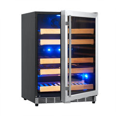 KingsBottle 24" Under Counter Dual Zone Wine Cooler Drinks 44 Bottles - KBU50DX - The Home Selection