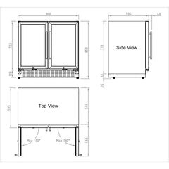 KingsBottle 36" Beer and Wine Cooler Combination with Low-E Glass Door - KBU190BW - The Home Selection