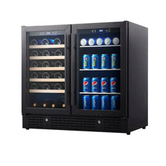 KingsBottle 36" Beer and Wine Cooler Combination with Low-E Glass Door - KBU190BW - The Home Selection