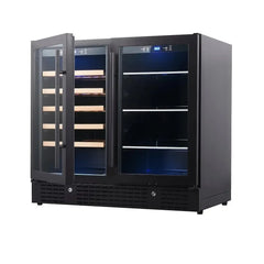 KingsBottle 36" Beer and Wine Cooler Combination with Low-E Glass Door - KBU190BW - The Home Selection
