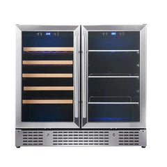 KingsBottle 36" Beer and Wine Cooler Combination with Low-E Glass Door - KBU190BW - The Home Selection
