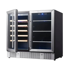 KingsBottle 36" Beer and Wine Cooler Combination with Low-E Glass Door - KBU190BW - The Home Selection