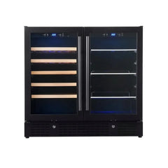 KingsBottle 36" Beer and Wine Cooler Combination with Low-E Glass Door - KBU190BW - The Home Selection