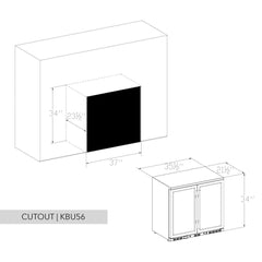 KingsBottle 36" Outdoor Beverage Refrigerator 2 Door For Home - KBU56ASD - The Home Selection