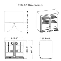 KingsBottle 36" Outdoor Beverage Refrigerator 2 Door For Home - KBU56ASD - The Home Selection