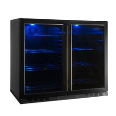 KingsBottle 39 Inch Under Counter Wine And Beer Fridge Combo - KBU28LRX - The Home Selection