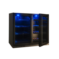KingsBottle 39 Inch Under Counter Wine And Beer Fridge Combo - KBU28LRX - The Home Selection