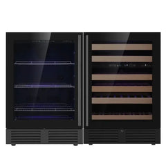 KingsBottle 48" Ultimate Under Bench Wine and Bar Refrigerator Combo - KBU145BW3 - The Home Selection