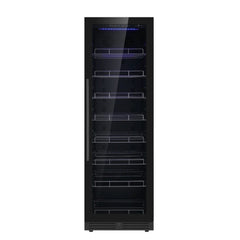 KingsBottle Large Beverage Refrigerator With Low-E Borderless Black Glass Door - The Home Selection